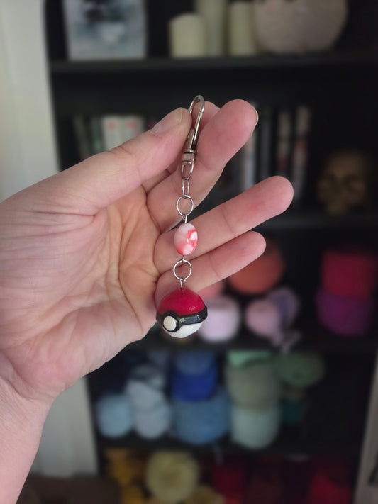 Red Pokeball keychain