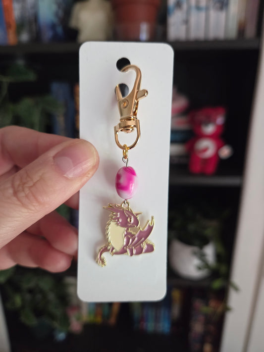 Purple Dragon Stitch Marker/Zipper Pull